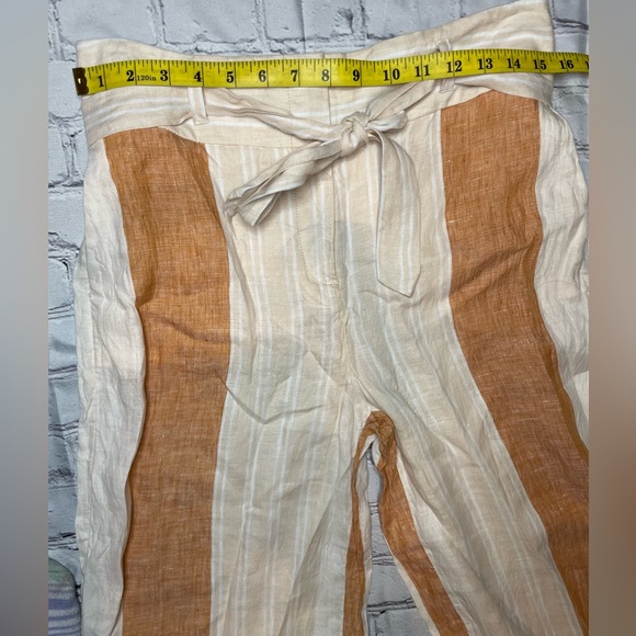 NWOT ett : twa Anthropologie Striped Linen Wide Leg Pants - Size 8 - Picture 16 of 17
